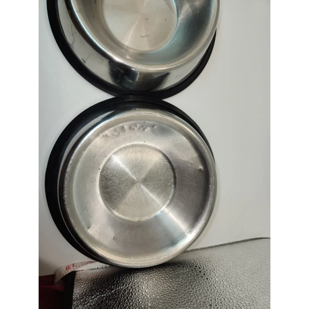 Top Paw Stainless Steel Medium Dog Dishes Wide-based, Non-skid